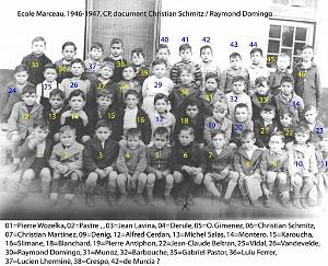ECOLE MARCEAU GARCONS 1946 CP